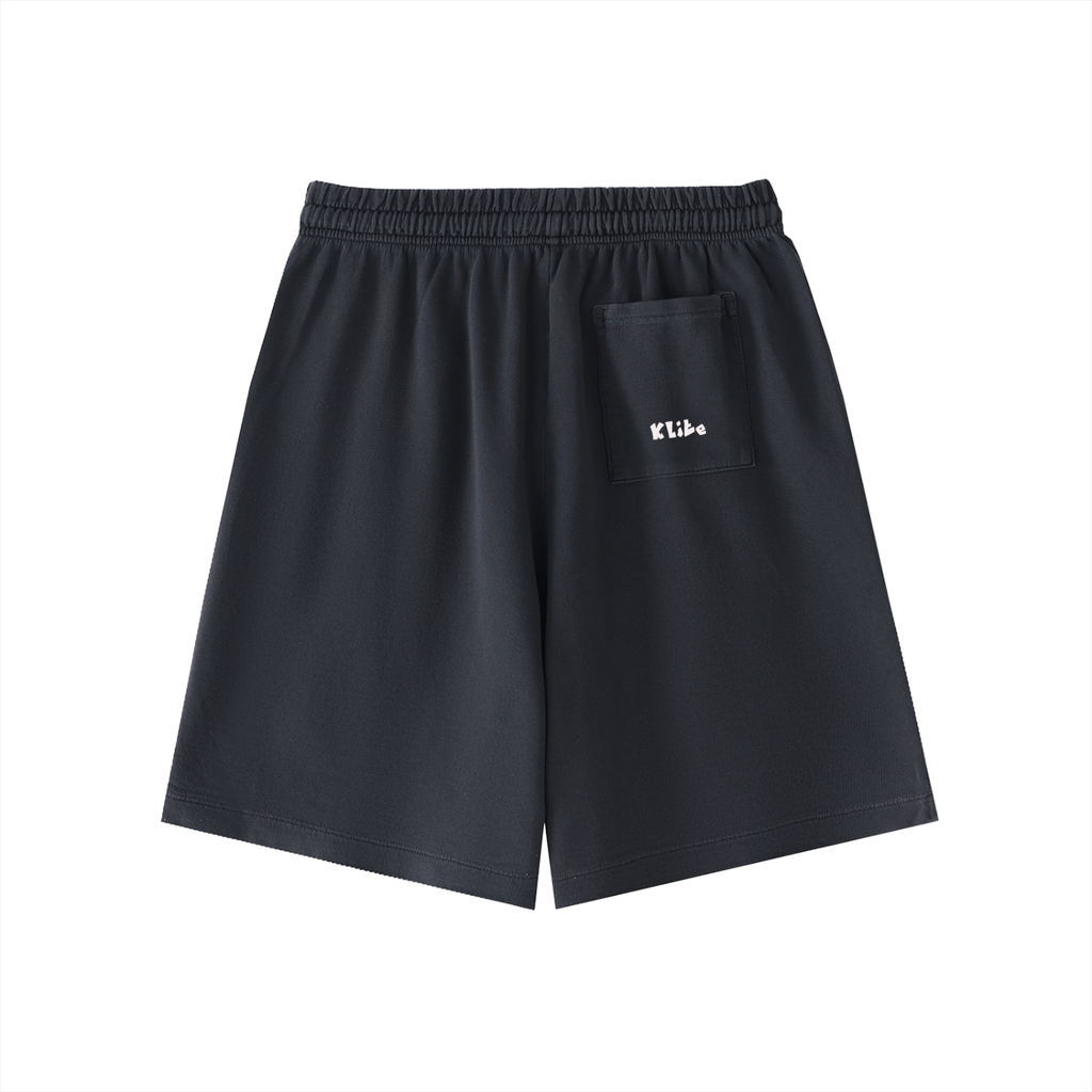 Shorts en coton délavé vintage